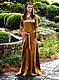 amber colored Medieval Dress Satin
