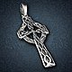 Keltisches Kreuz Anhänger, Silber