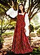 Medieval Lilien-Dress red