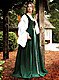 Mittelalter Überkleid mit Schnürmieder, grün