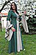 Medieval dress Mayah green and nature