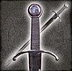 Mittelalterlicher Einhänder Deko-Schwert mit gebogener Parierstange