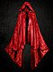 Riders hooded Cape red brocade
